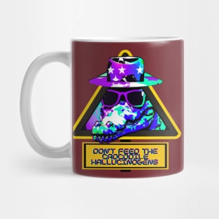 Don't Feed the Pimp Gator Hallucinogens - Trippy Pimp Alligator Mug